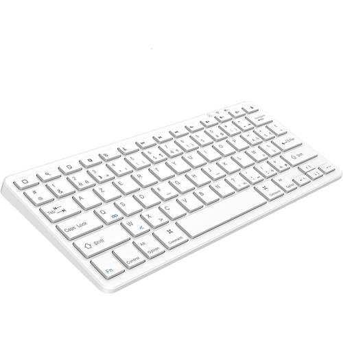 Clavier Bluetooth sans fil pour iPad, compatible avec iPad 10.2''/9.7'', iPad Pro 11''/iPad Pro 12.9'', iPad Air/iPad Mini/iPhone, pour Windows, iOS, Android,Blanc