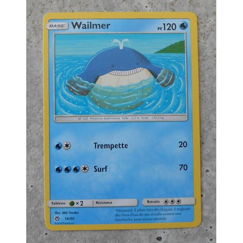 Carte Pokémon Promo Mc Donald's 2018 Wailmer 14/40