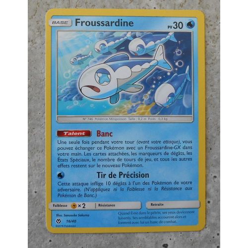 Carte Pokémon Promo 2018 Mc Donald's Froussardine 16/ 40
