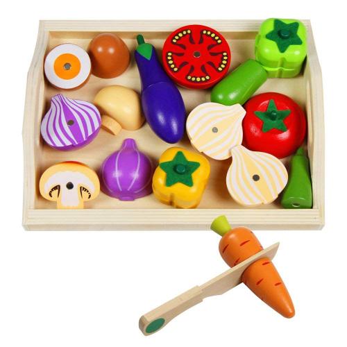 Fruits et Légumes Jouets à Découper Bois Jeu Magnétique Enfant Jeux  Imitation Cuisine Enfant 3 4 5 6 7 Ans, 10 Légumes