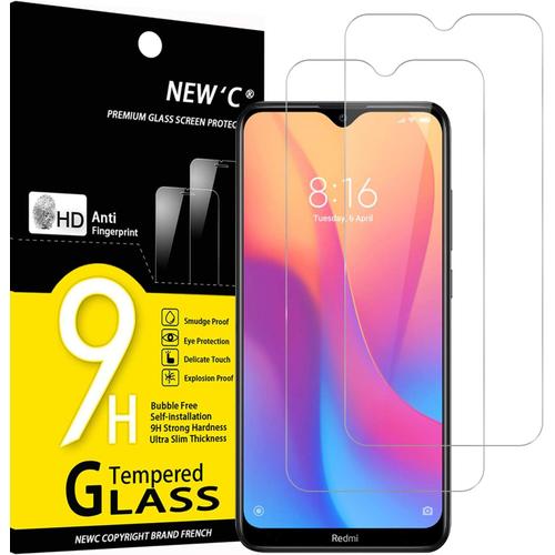 Lot De 2, Verre Trempé Pour Xiaomi Redmi 8, Redmi 8a, Film Protection Écran - Anti Rayures - Sans Bulles D'air -Ultra Résistant (0,33mm Hd Ultra Transparent) Dureté 9h Glass