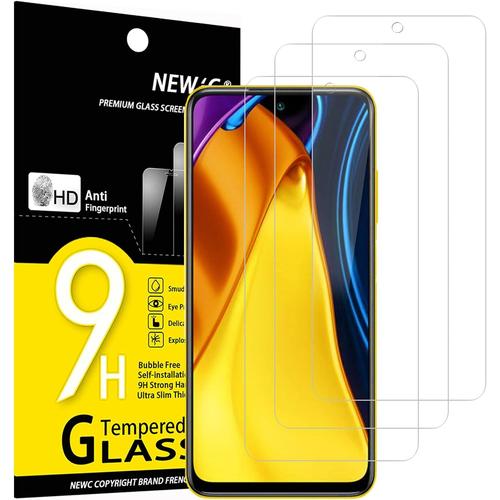 Lot De 3, Verre Trempé Pour Xiaomi Poco M3 Pro, Poco M3 Pro 5g, Film Protection Écran - Anti Rayures - Sans Bulles D'air -Ultra Résistant (0,33mm Hd Ultra Transparent) Dureté 9h Glass