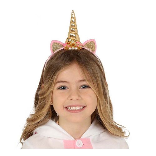 Diadème De Lincorn Avec Corne Et Oreilles Doré (Taille Unique Enfants)
