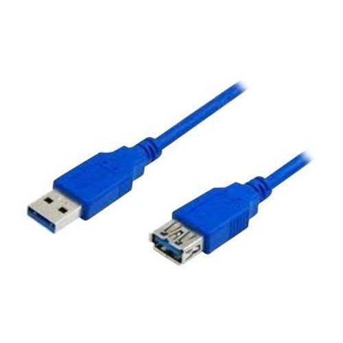 MediaRange - Rallonge de câble USB - USB type A (F) pour USB type A (M) - USB 3.0 - 1.8 m - bleu