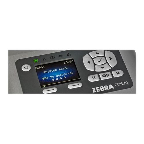 Zebra ZD620 - Imprimante d'étiquettes - transfert thermique - Rouleau (11,8 cm) - 203 dpi - jusqu'à 203 mm/sec - USB 2.0, LAN, série, hôte USB, Bluetooth LE - barre de déchirement - gris