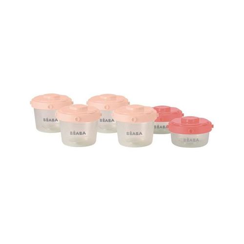 Lot De 6 Portions Clip 1er Âge 60ml / 120ml Pink - Beaba