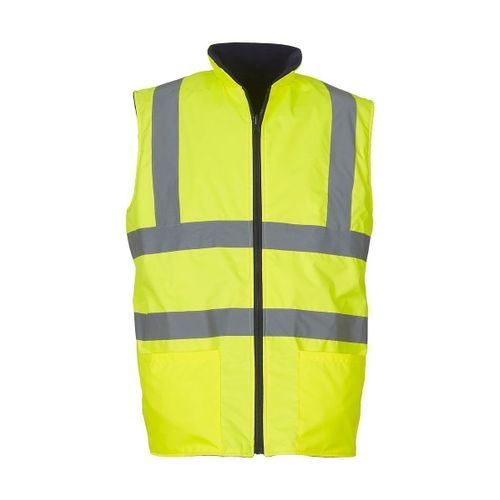 Gilet Sans Manches Haute Visibilit? - Hv008f - Jaune Fluo