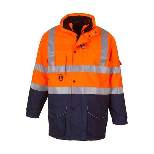 Parka De S?Curit? Multifonctions 7 En 1 Hvp711 Orange Fluo Bas Bleu