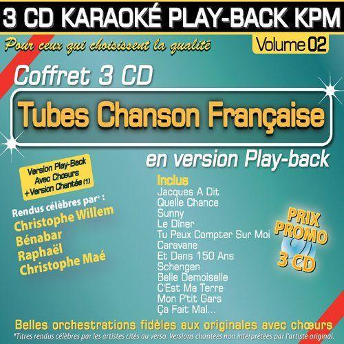 Coffret 3 Cd Karaoké Play-Back Kpm Tubes Chanson Française Volume 2 (Christophe Willem - Bénabar - Raphaël - Christophe Maé)