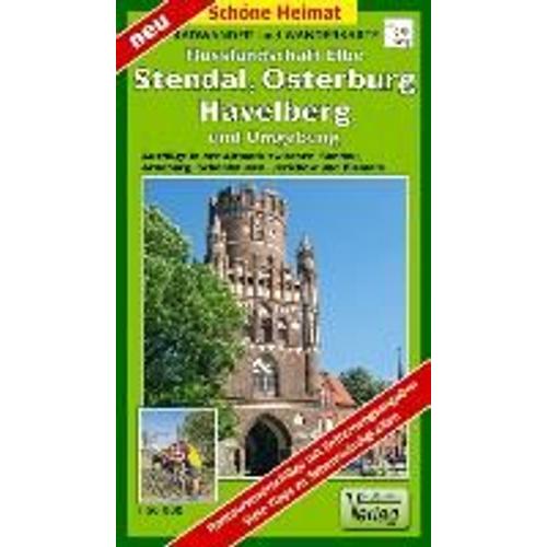 Radwander- Und Wanderkarte Flusslandschaft Elbe, Stendal, Osterburg, Havelberg Und Umgebung 1 : 50 000