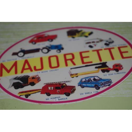 Majorette Simca 1100 - Safari - Fiat 127 - Citroen Ds Ambulance - Tracteur - Pompier Barque - Camion Benne Semi-Surbaisse - Autocollant Stickers Vintage 1970 Environ