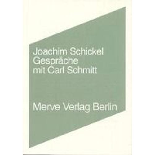 Gespräche Mit Carl Schmitt