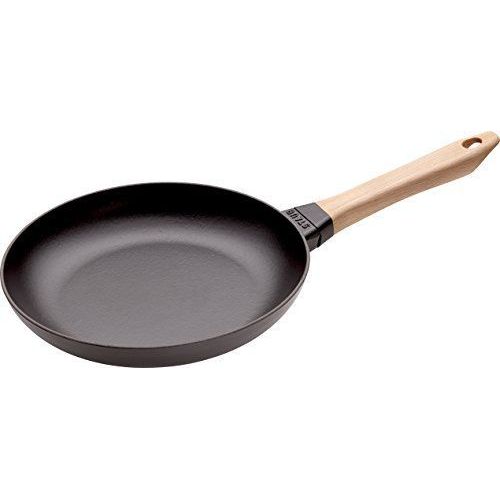 Staub 40511-952-0 Poêle En Fonte Avec Manche Bois Noir Mat 26 Cm