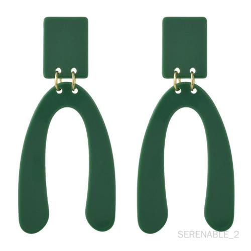 Serenable 4xfashion ? Boucles D'oreilles Géométriques En Acrylique Pour Femmes, Bijoux De Déclaration, Vert