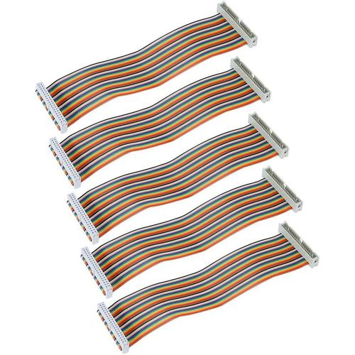 5pcs 40 Broches Câble 20cm Câble GPIO, 40 Broches Accessoires Informatiques Câble GPIO, pour Raspberry Pi (Homme à Femme)