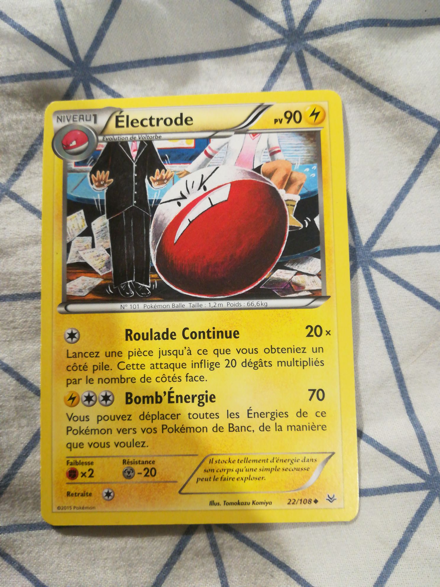 Pokemon Electrode - 22/108 Xy - Ciel Rugissant, Évolution Voltorbe