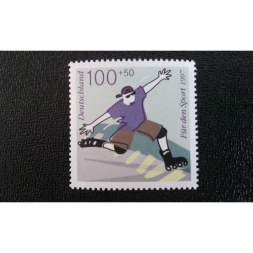 Timbre Allemagne Rfa Yt 1731 Aide Au Sport - Patin À Roues Alignées 1997