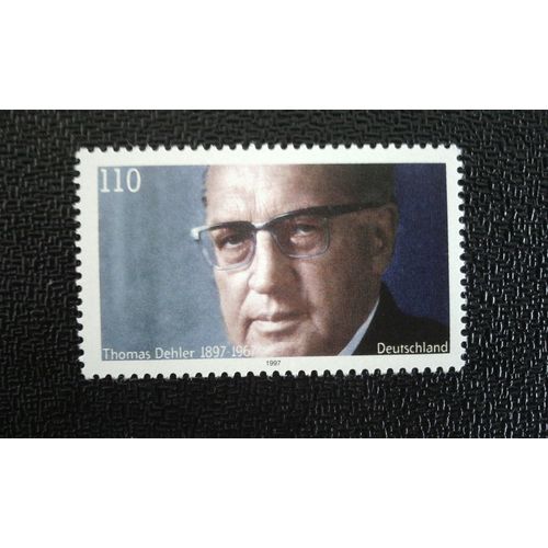 Timbre Allemagne Rfa Y T 1795 Centenaire De Naissance De Thomas Dehler 1997