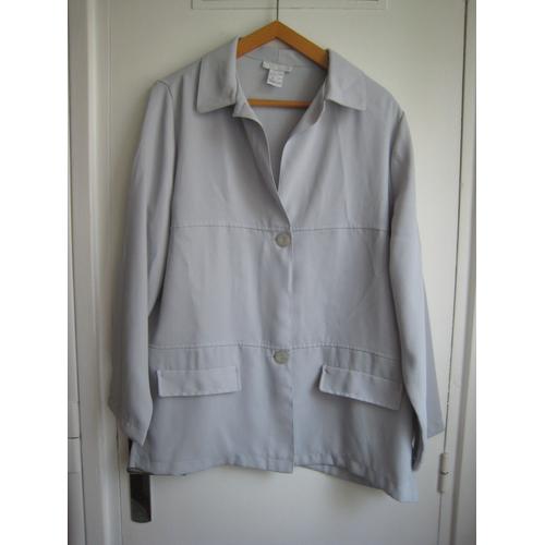 Veste Chemisier Gris Clair Neuf 42 44 La Redoute