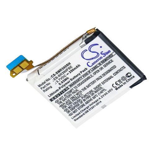 Batterie Li-Polymer 3,7v 250mAh / 0.93Wh type B1230J1EA, EB-BR380FBE, PGF582224H pour Samsung Gear 2, Gear 2 Neo, SM-R380, SM-R381