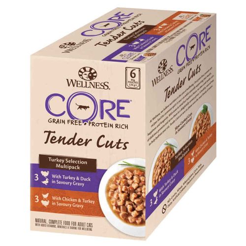 Multipack Tenders Cuts À La Dinde Pour Chat - Wellness Core - 510g