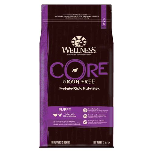 Croquettes Puppy Dinde Et Poulet Pour Chiot - Wellness Core - 1,5kg