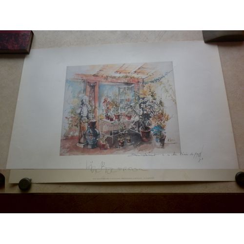 Affiche Sur Papier Dessin Dédicacée Par L'artiste Loïc Barreau.