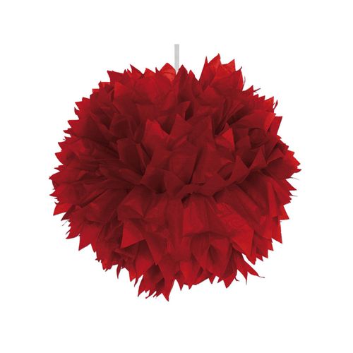 Décoration De Fête Pompon En Nid Dabeille Rouge Taille Unique