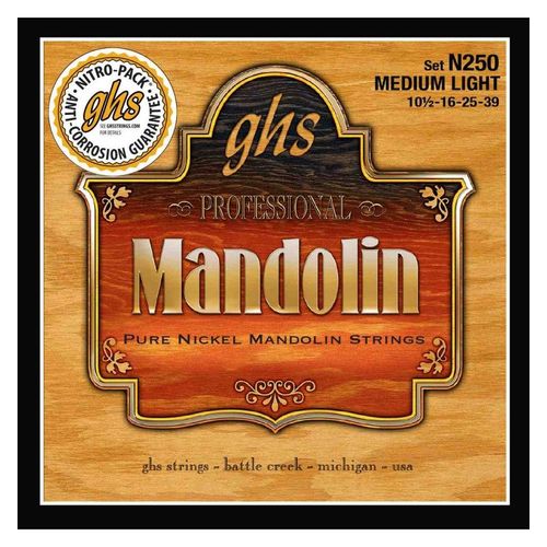Ghs N250 - Jeu De Cordes Pure Nickel Mandoline - Medium Light 10.5-39