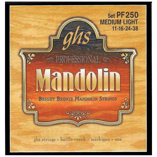 Ghs Pf250 - Jeu De Cordes Bright Bronze Mandoline - Medium Light 11-38
