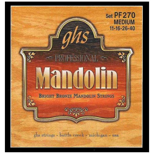 Ghs Pf270 - Jeu De Cordes Bright Bronze Mandoline - Medium 11-40
