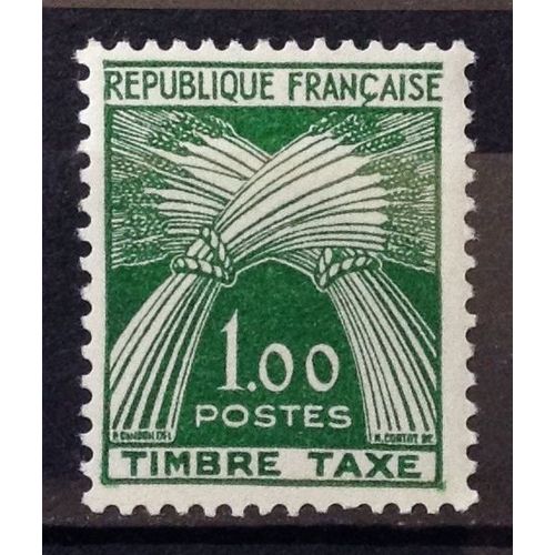 Taxes Gerbes - Timbre Taxe - 1,00 Vert (Impeccable N° 94) Neuf** Luxe (= Sans Trace De Charnière) - Cote 50,00 - France Année 1960 - N21138