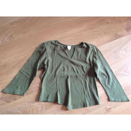 T-Shirt Camaïeu Coton M Vert