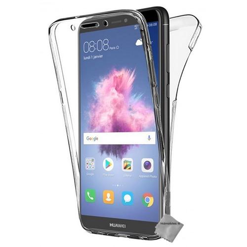 Housse Etui Coque Gel 360 Integrale Huawei P Smart + Film Ecran - Transparent