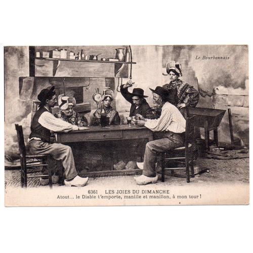 Le Bourbonnais - Les Joies Du Dimanche (Carte Ancienne 03 Allier, Jeu De Cartes)