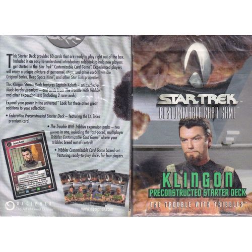 Lot De 60 Cartes Star Trek Klingon / Costumizable Card Game / Preconstructed Starter Deck