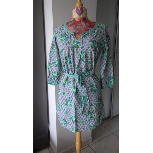 Robe Courte Ou Tunique One Step Coton 36 Vert