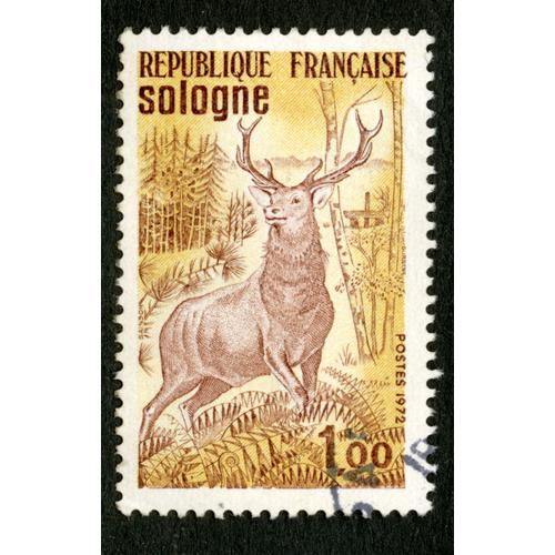 Timbre Oblitéré République Française, Sologne, 1.00, Postes 1972