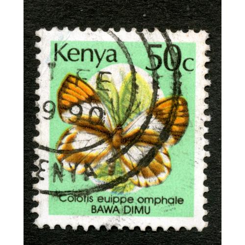 Timbre Oblitéré Kenya, Colotis Euippe Omphale, Bawa Dimu, 50 C