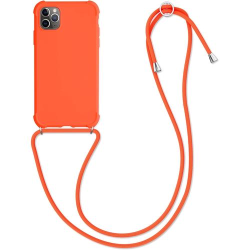 Coque Compatible Avec Apple Iphone 11 Pro Max Coque Housse En Silicone Avec Collier Orange Fruitée