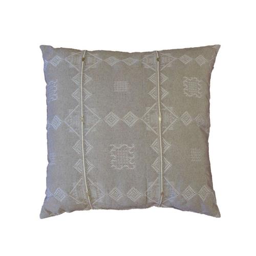 Paris Prix - Coussin Déco Jacquard "Mathis" 40x40cm Noisette