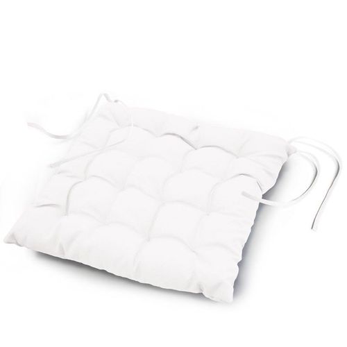 Galette De Chaise Matelassée "Essentiel" 40x40cm Blanc