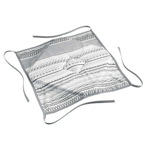 Galette De Chaise "Analea" 36x36cm Noir & Blanc