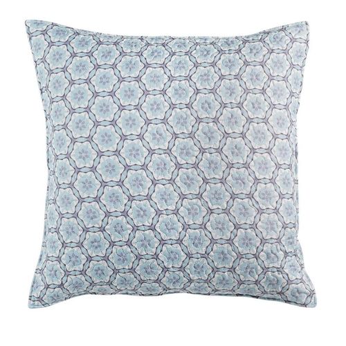 Housse De Coussin "Isaline" 60x60cm Bleu & Gris