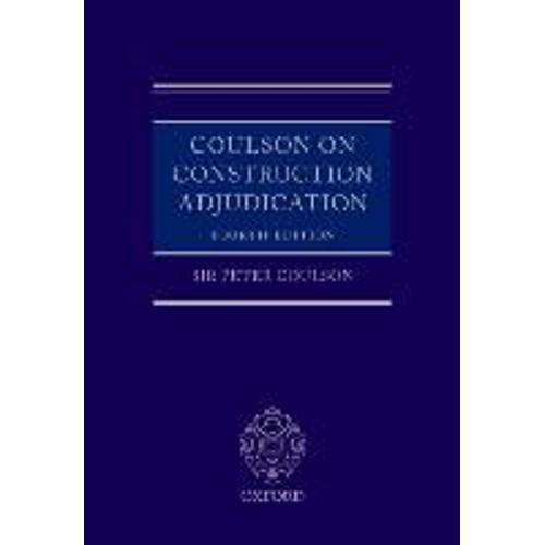 Coulson On Construction Adjudication