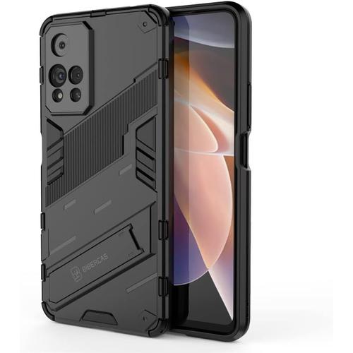 Coque Pour Xiaomi Redmi Note 11 Pro Plus Robuste Tpu Et Pc Combinaison Housse Avec Support Postérieur Noir