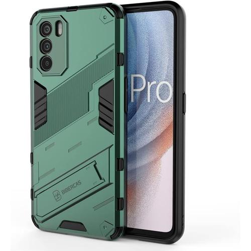 Coque Pour Oppo K9 Pro Robuste Tpu Et Pc Combinaison Housse Avec Support Postérieur Vert