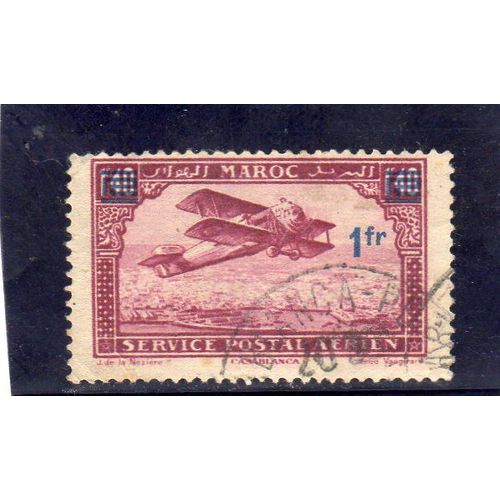 Timbre De Poste Aérienne Du Maroc (Avion Survolant Casablanca)