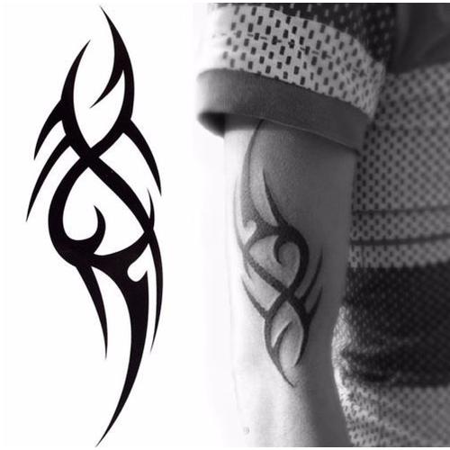 Tatouage Temporaire Ephemere Noir Etanche Tatoo Hommes Bras Jambe Rakuten