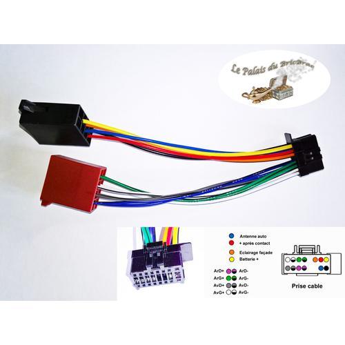 Câble adaptateur faisceau ISO 16 pin pour autoradio PIONEER